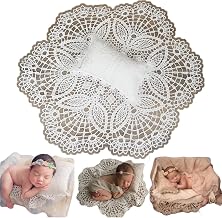 Zeroest Newborn Photography Props, Photo Prop Crochet Rug Newborn Photography Wrap Props Baby Layer Basket Filler 2 PCS
