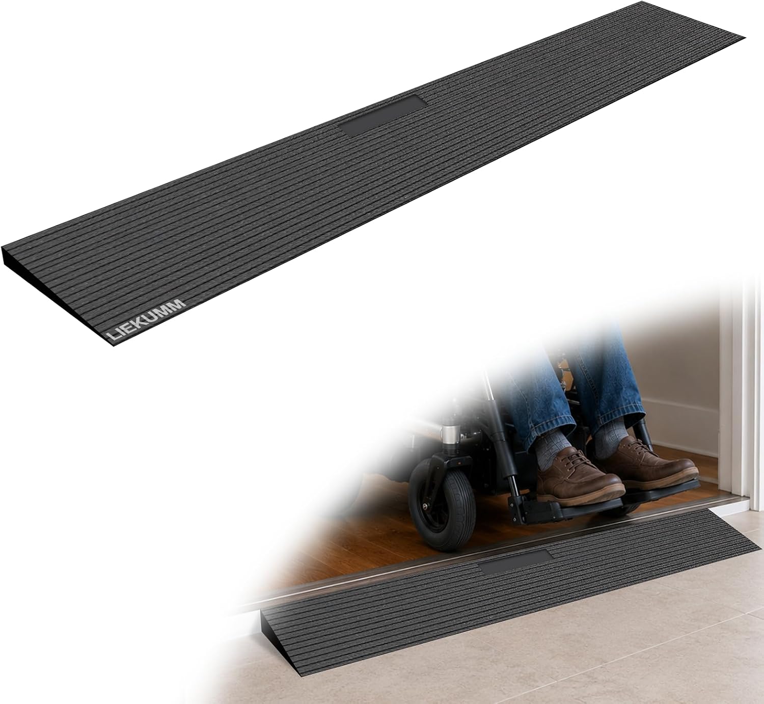 LIEKUMM Wheelchair Ramp 1.5 cm Height, 650 kg Load Capacity Threshold Ramp