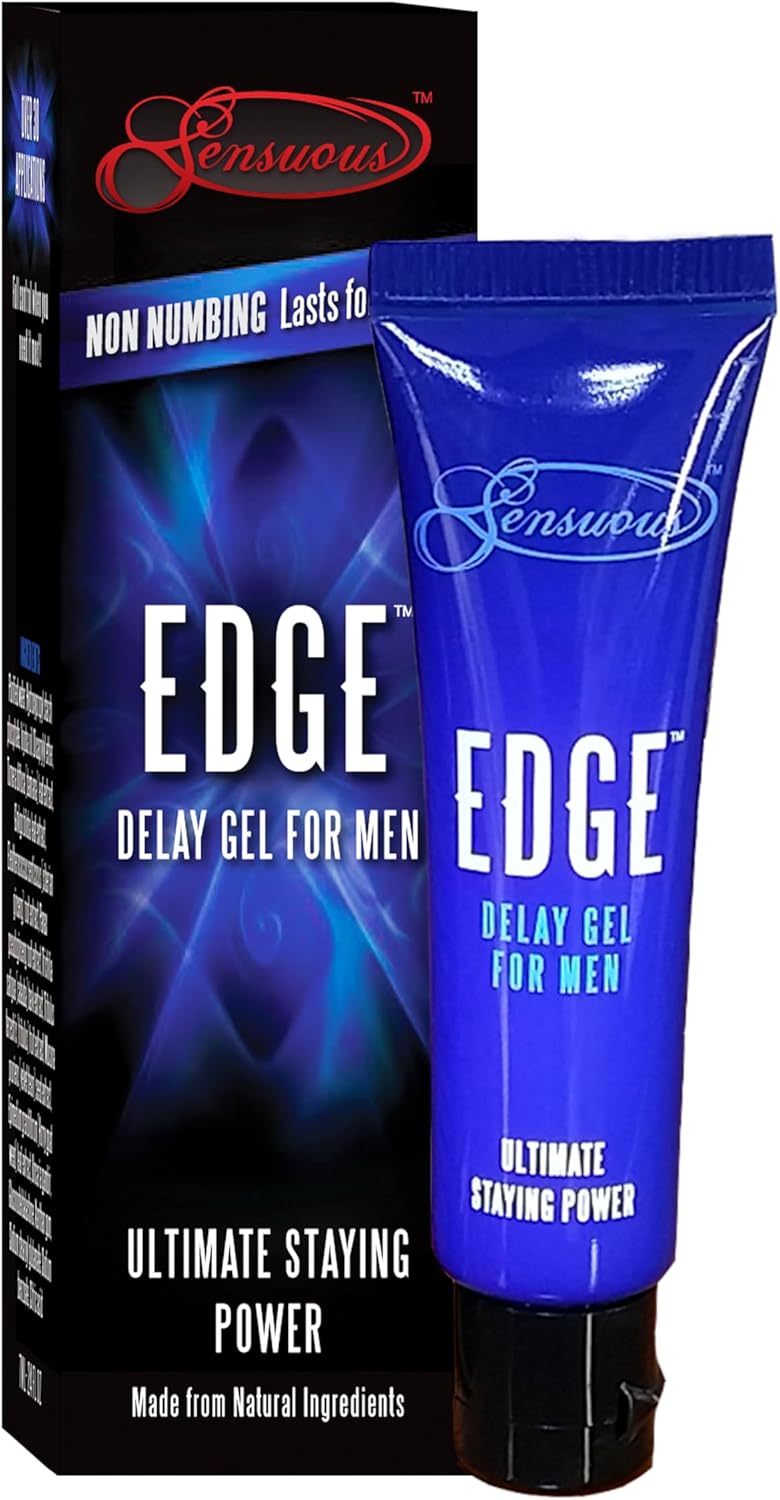 Sensuous Edge Delay Gel for Men, Natural Formula, Prolongs Sexual Performance, Enhances Control & Orgasm, Premium Sustainable Intimacy Gel Gentle, Premium Sexual Wellness 7ml