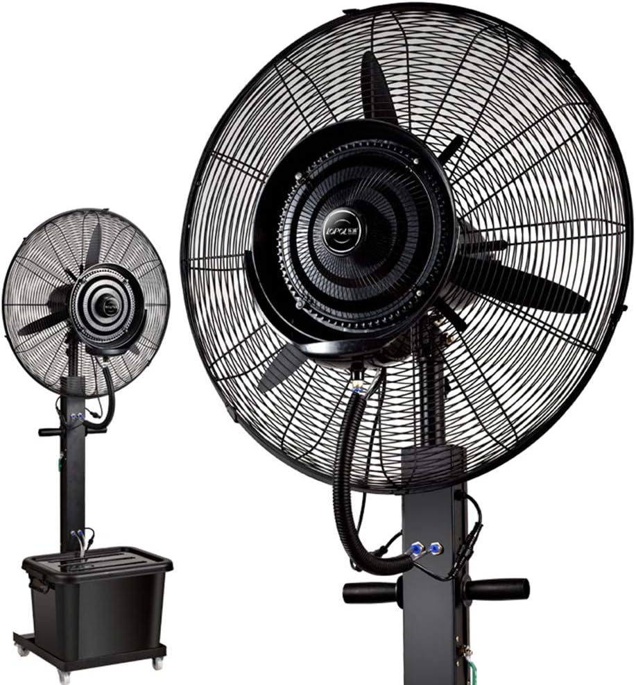 Atomizing Fan Industrial Spray Fan Floor Fan Atomizing Fan Commercial Outdoor Water Mist Cooling Humidification High Power(Height 165cm) (Height 180cm)