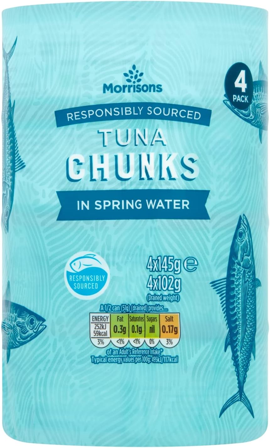 Morrisons Tuna Chunks In Spring Water, 4 x 145g