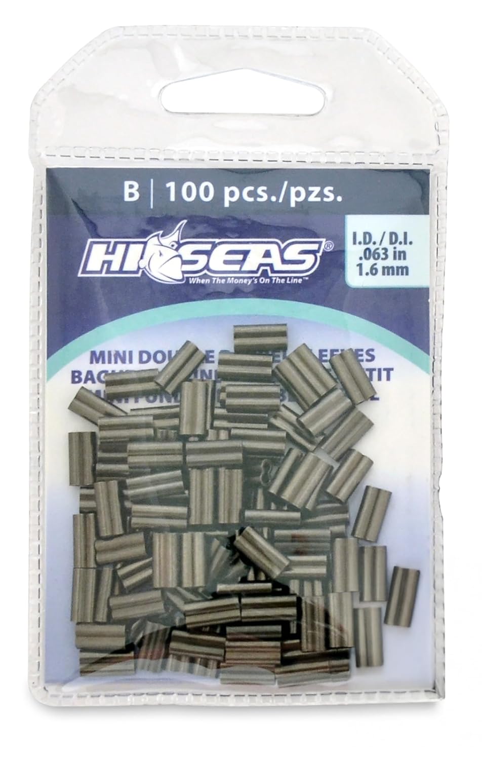 Mini Double Barrel Copper Crimp Sleeves, 1.6 Millimeter Inside Diameter, 100-Pieces, Black