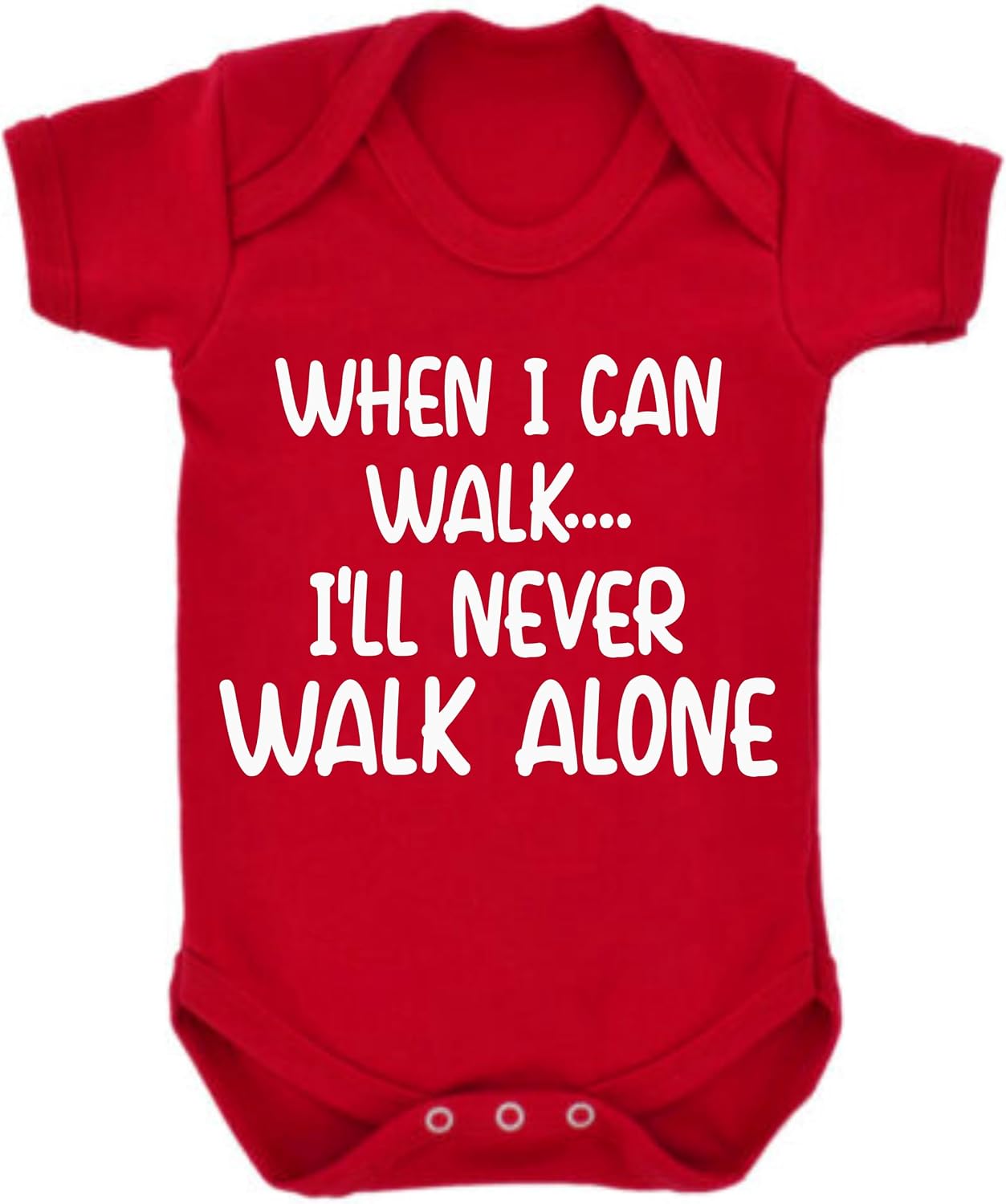 Liverpool When I can Walk I'll NeverWalk Alone Football Fan Baby Grow Vest Boy Girl Gift Romper Newborn Shower