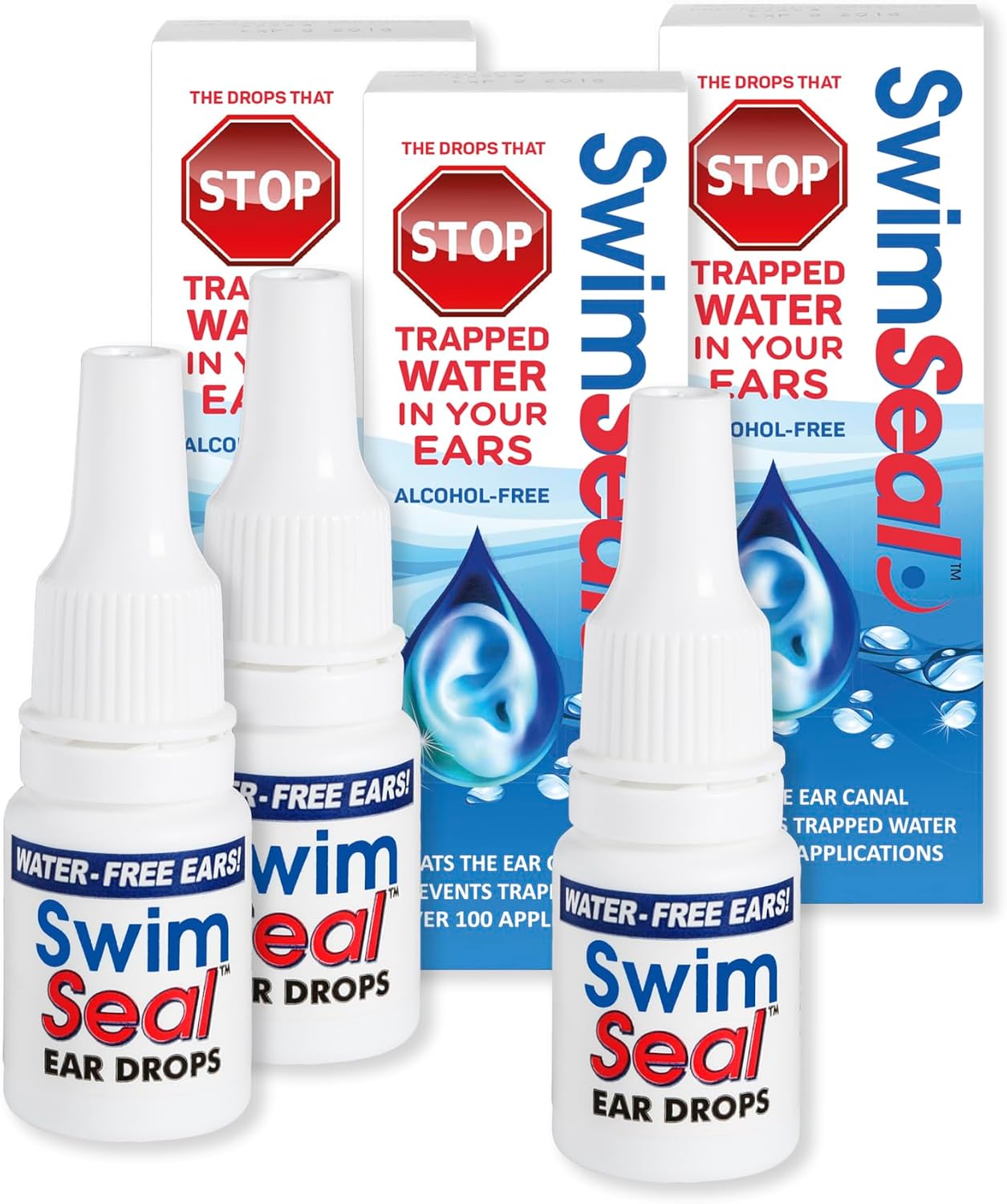 3 Pk SwimSeal The All Ages Drops to Stop Trapped Water Causing Painful Ears