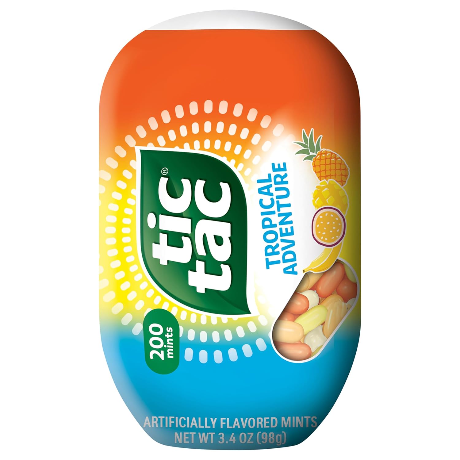 Tic Tac, Tropical Adventure Mints, 3.4 Ounce, 200 Count