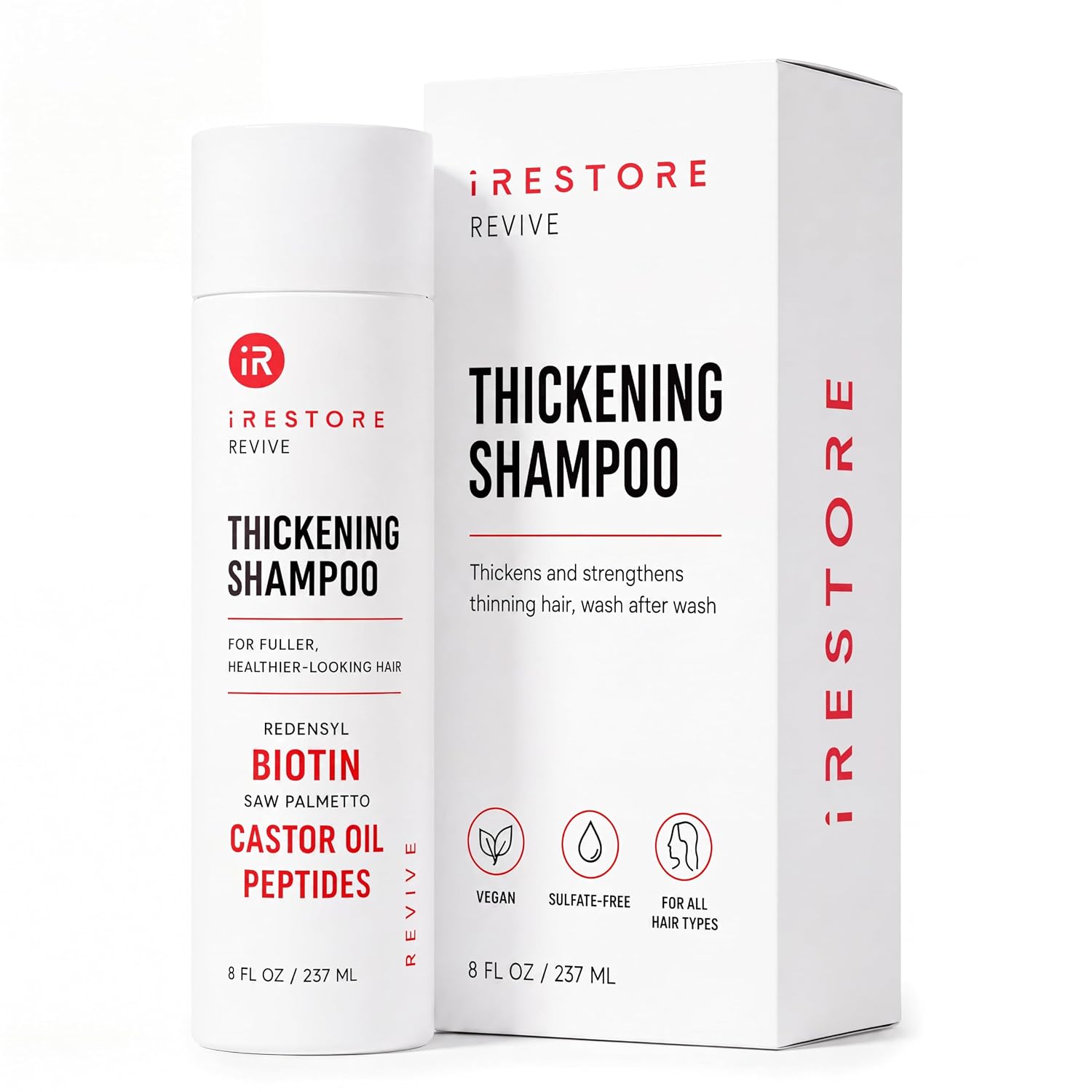 iRestore Anti Hair Loss and Thinning Shampoo - Biotin Formula for Hair Growth, Thickening and Volumizing for Men & Women