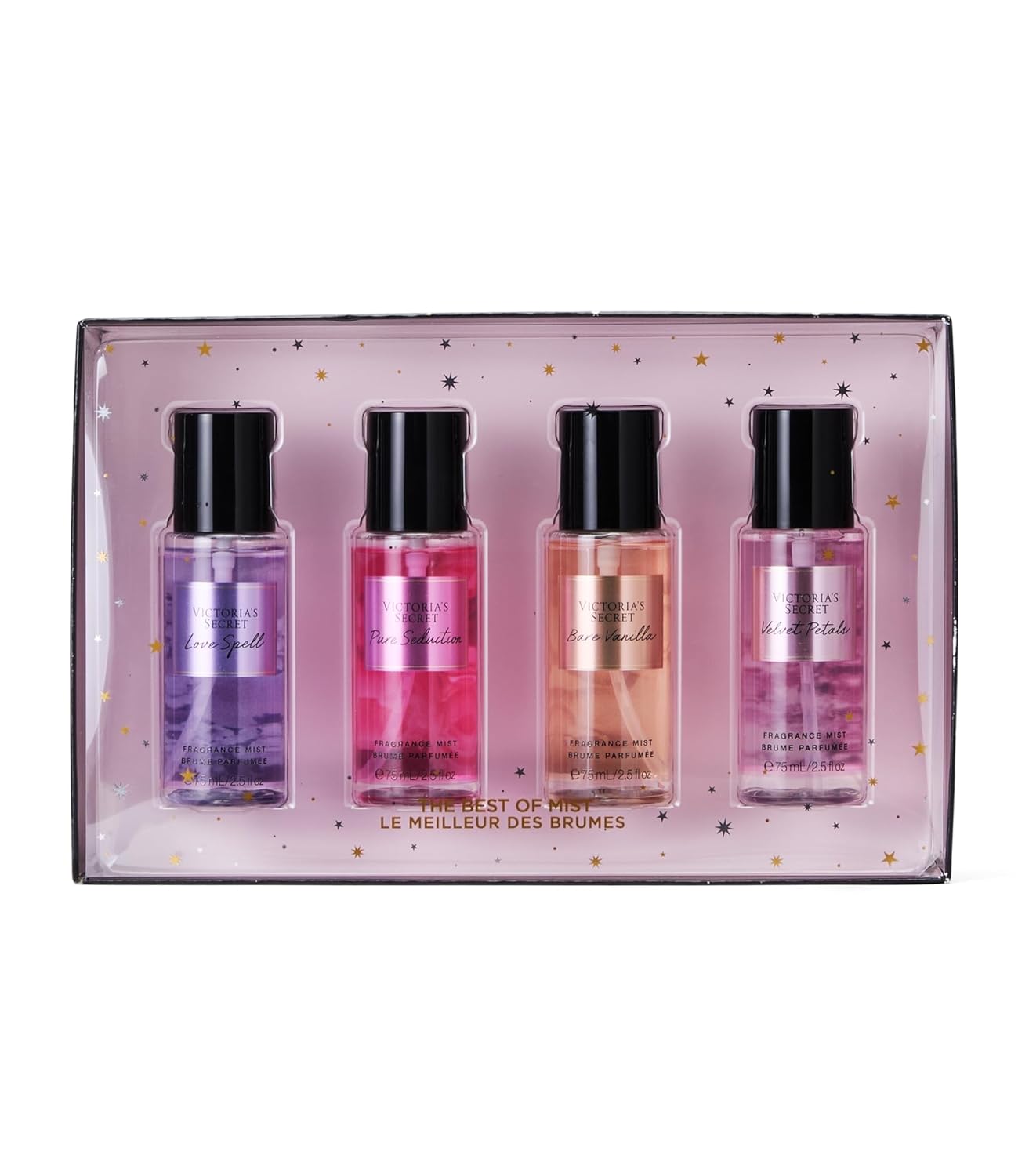 Victoria's Secret Fragrance Mist Collection 4 Piece Mini Gift Set, Assorted Scents