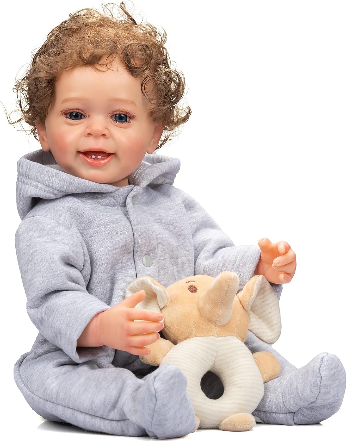 Pinky Reborn Dolls 22 inch 55 cm Full Body Vinyl Waterproof with Anatomically Correct Real Touch Reborn Baby Boy Doll Bath Toy For Children