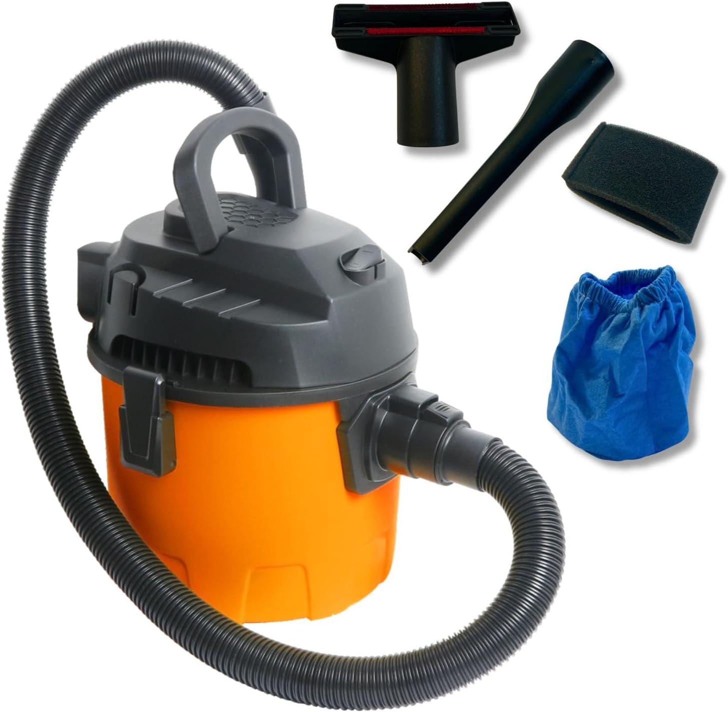 Ark Mat WET AND DRY VACUUM CLEANER with Blow Function 10L - Lightweight 2.5kg Wet Dry Hoover with 800W Suction Power, Includes Hose Crevice Tool and Washable Filters for Home Garage Car