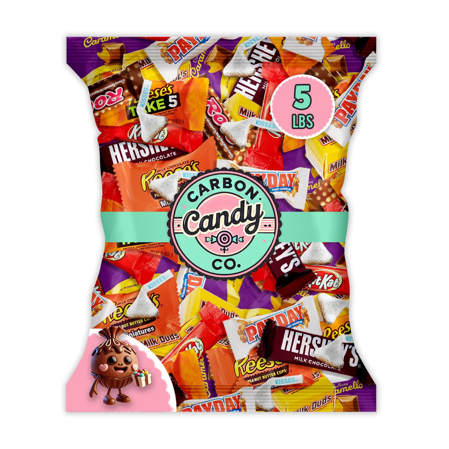 Chocolate Candy Variety Pack - 5 lb Assorted Bulk Chocolate Miniatures - Bulk Candy Individually Wrapped Candy Bars - Holiday Candy, Party Bag Candy Bulk - Dark & Milk Chocolate - Mini Chocolates