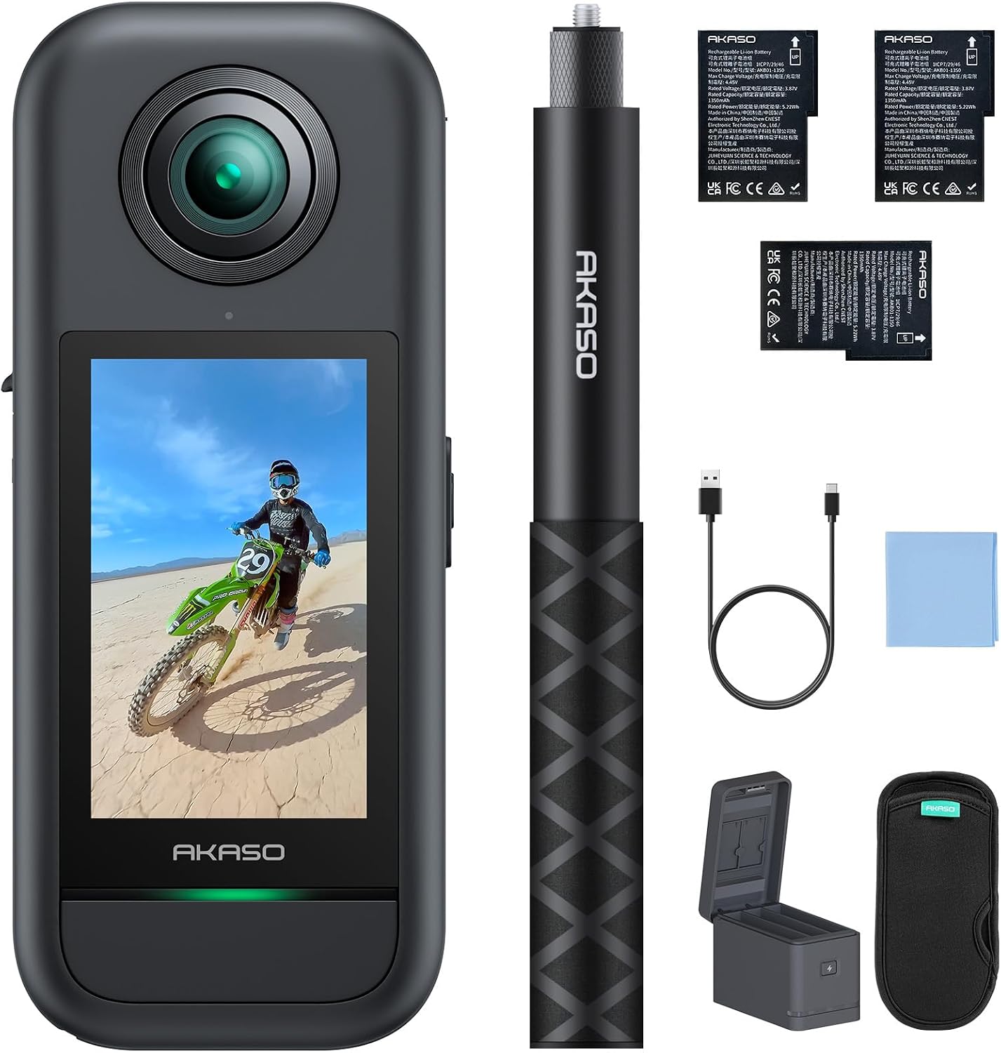 AKASO 360 Action Camera Creator Combo- 5.7K 360 Video, 360-SuperSmooth