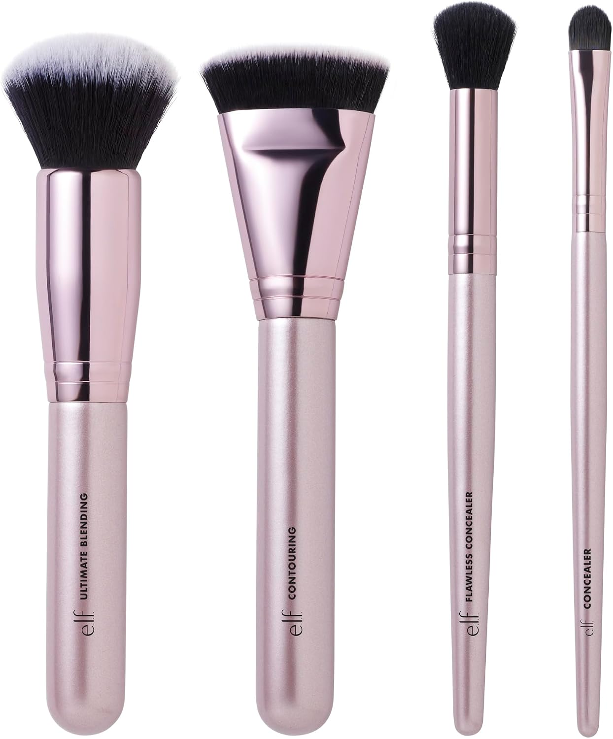 e.l.f. Complexion Perfection Brush Kit 4 Piece Set, Synthetic