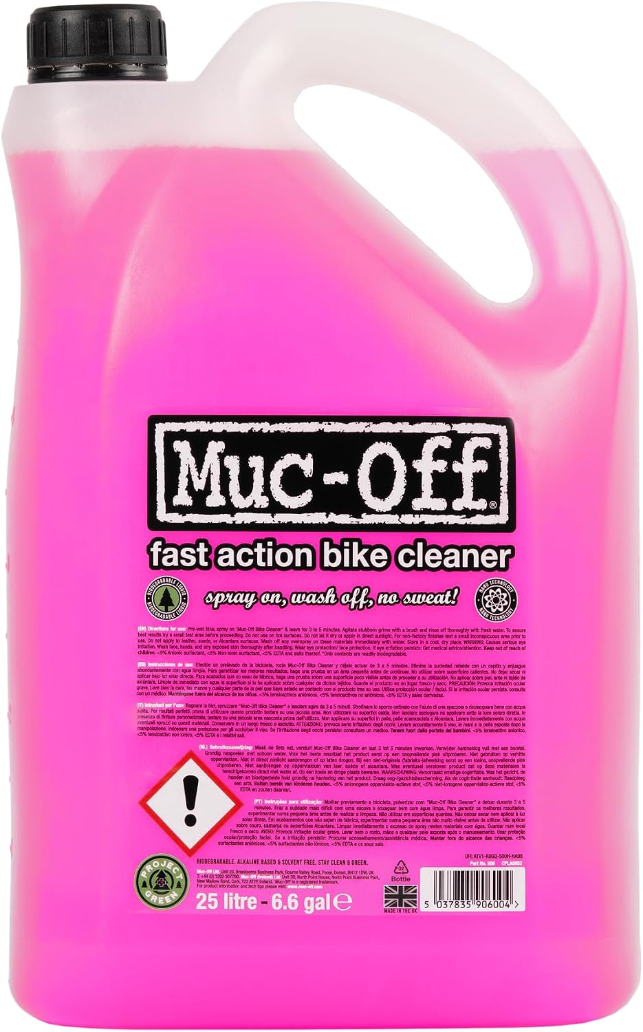 Muc-Off Nano Tech Bike Cleaner - Advanced Cleaning with Nano Technology - Biodegradable and Solvent-Free - Safe on Carbon Fibre - Bike Cleaner for MTB, Road & Gravel