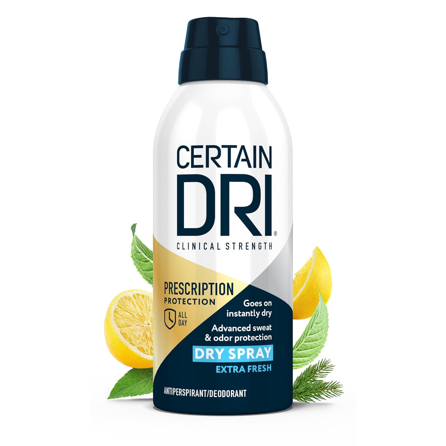 Certain Dri Prescription-Strength Clinical Antiperspirant Dry Spray - 72-Hour Sweat & Odor Protection for Men & Women - Extra-Fresh Scent - Hyperhidrosis Treatment - 4.2 oz