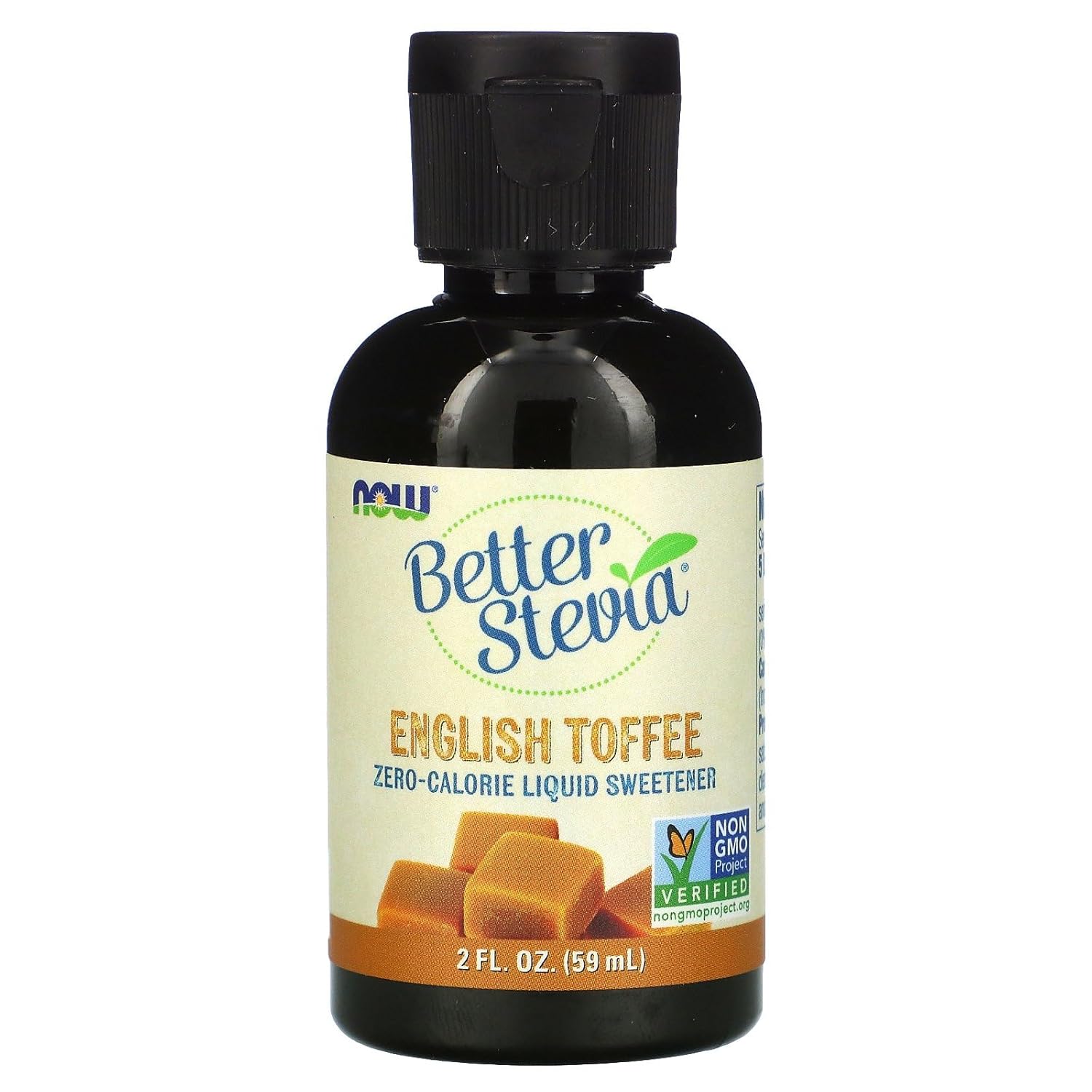 NOW Foods, Better Stevia, Liquid Zero-Calorie Sweetener, English Toffee, Low Glycemic Impact, Kosher, 2-Ounce