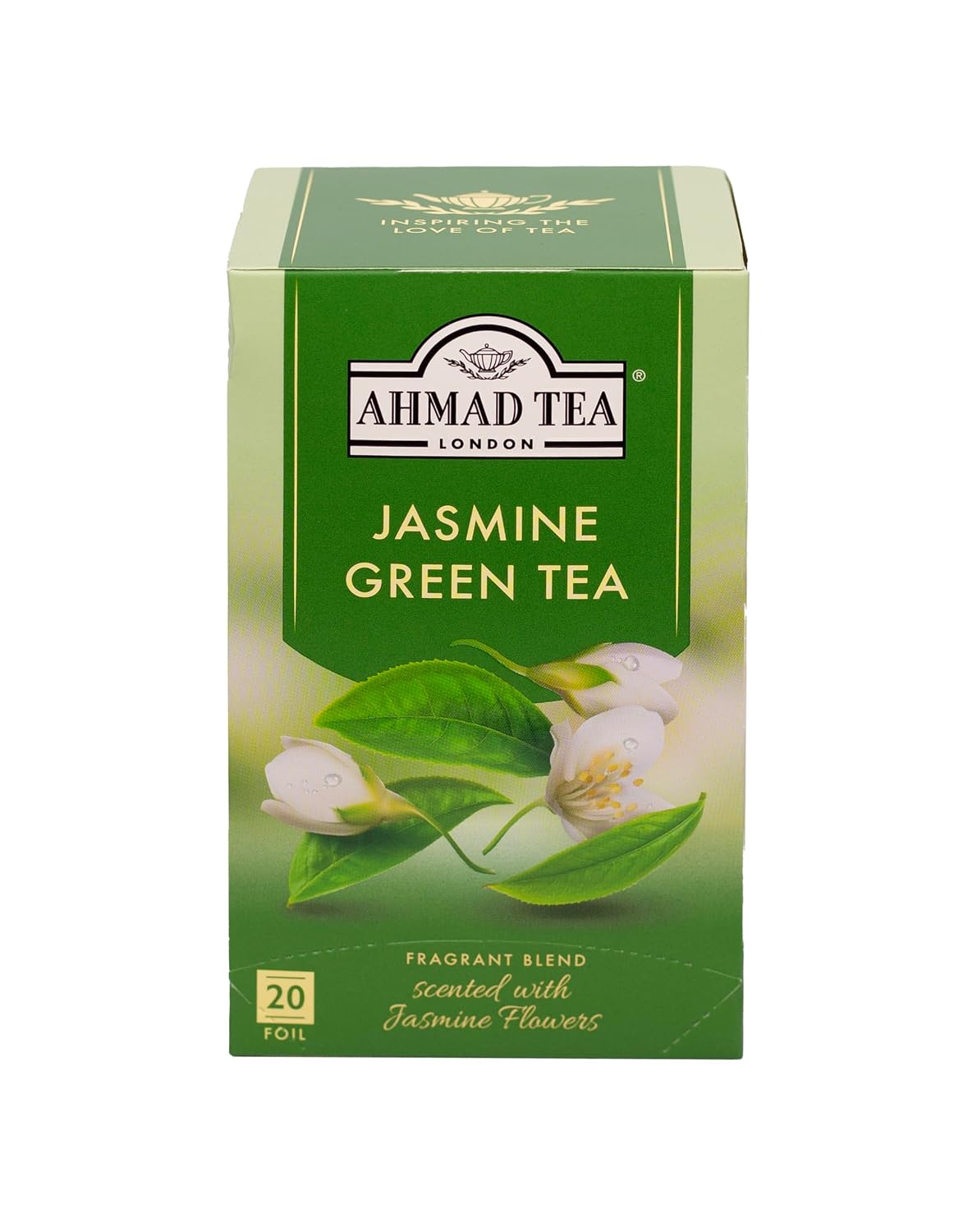 Ahmad Tea Jasmine Romance Green Tea, 20-Count Boxes (Pack of 6)