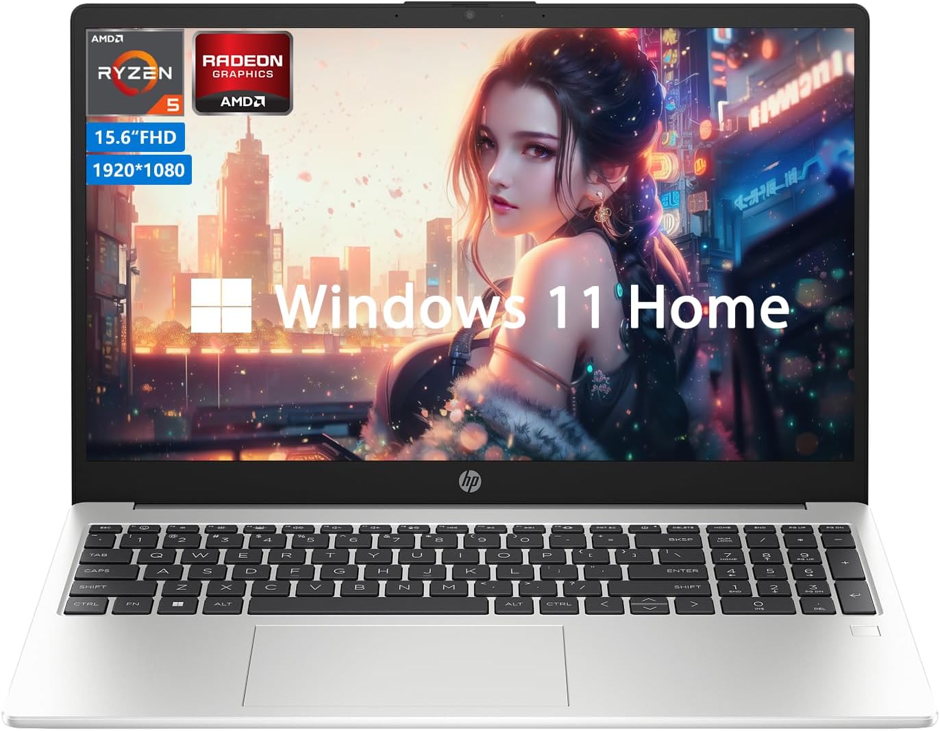HP 255 G10 Professional-Grade Business Laptop, 15.6" FHD IPS Display, AMD Ryzen 5 7530U (Up to 4.5 GHz), Windows 11 Pro, 32GB RAM, 1TB SSD, Webcam, HDMI, Wi-Fi 6, Dark Gray