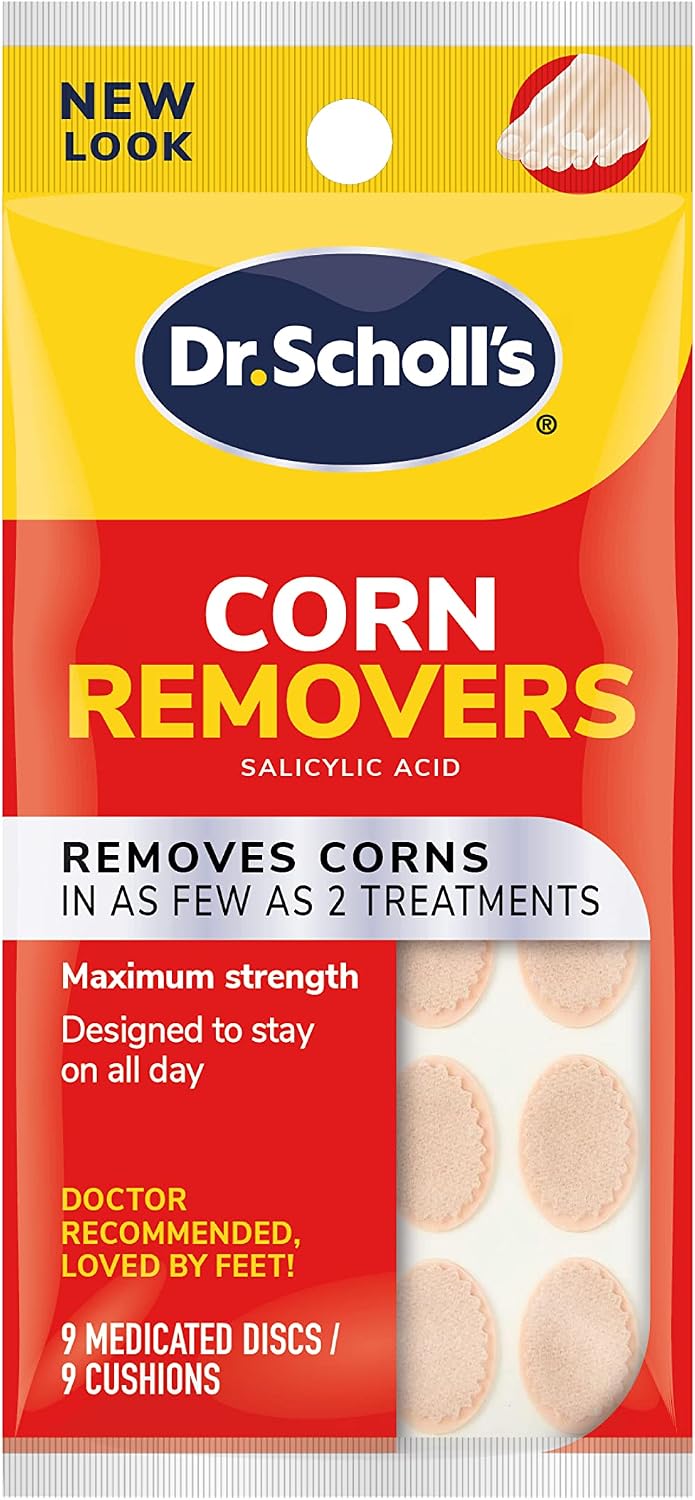Dr. Scholl's Corn REMOVERS, 9 Ct // Removes Corns in as Few as 2 Treatments, Maximum Strength, Stays on All Day