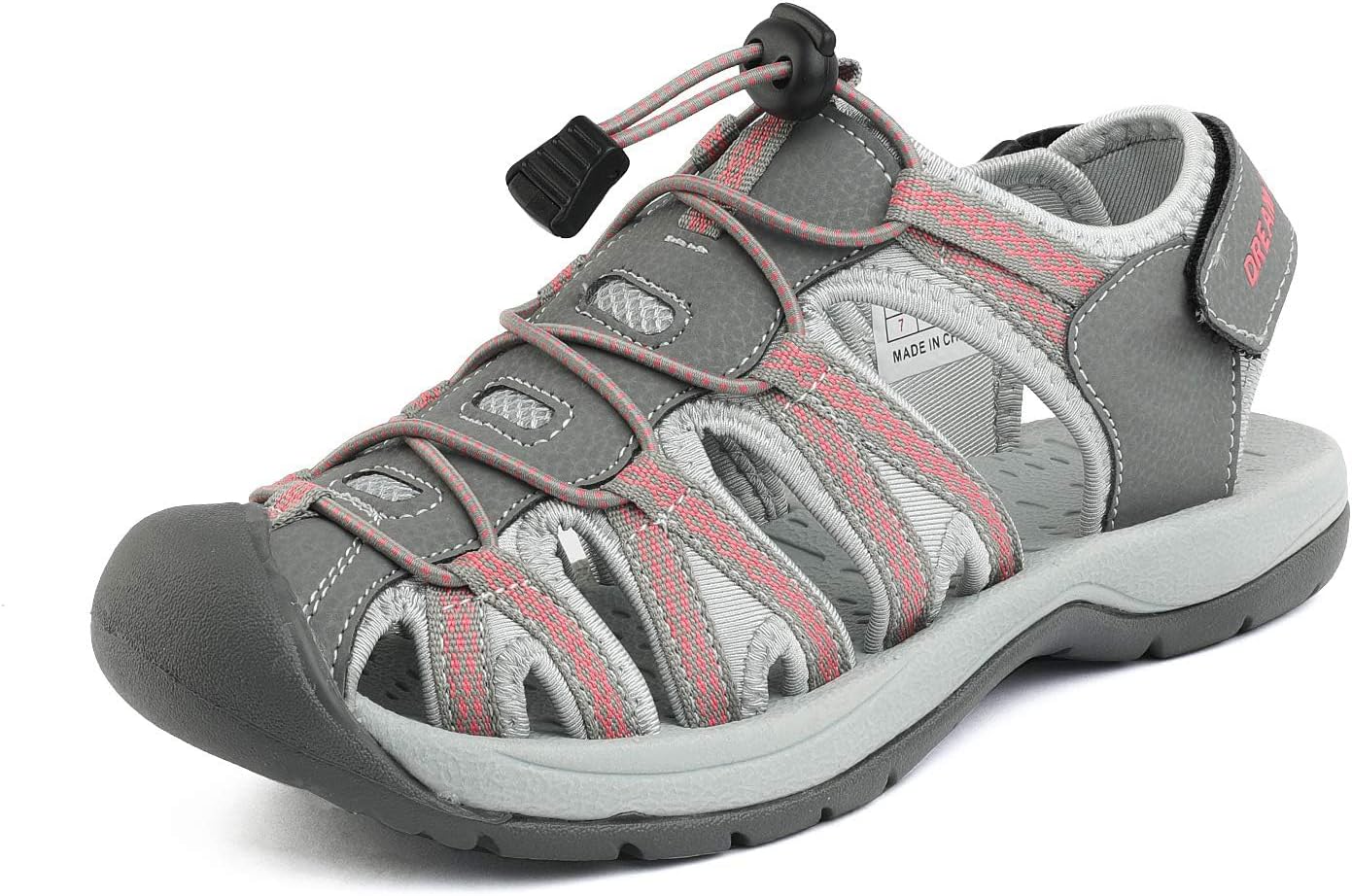 DREAM PAIRS Women's Sandals Closed Toe Walking Sandals for Ladies Athletic Outdoor Sports Summer Flats Treking Shoes