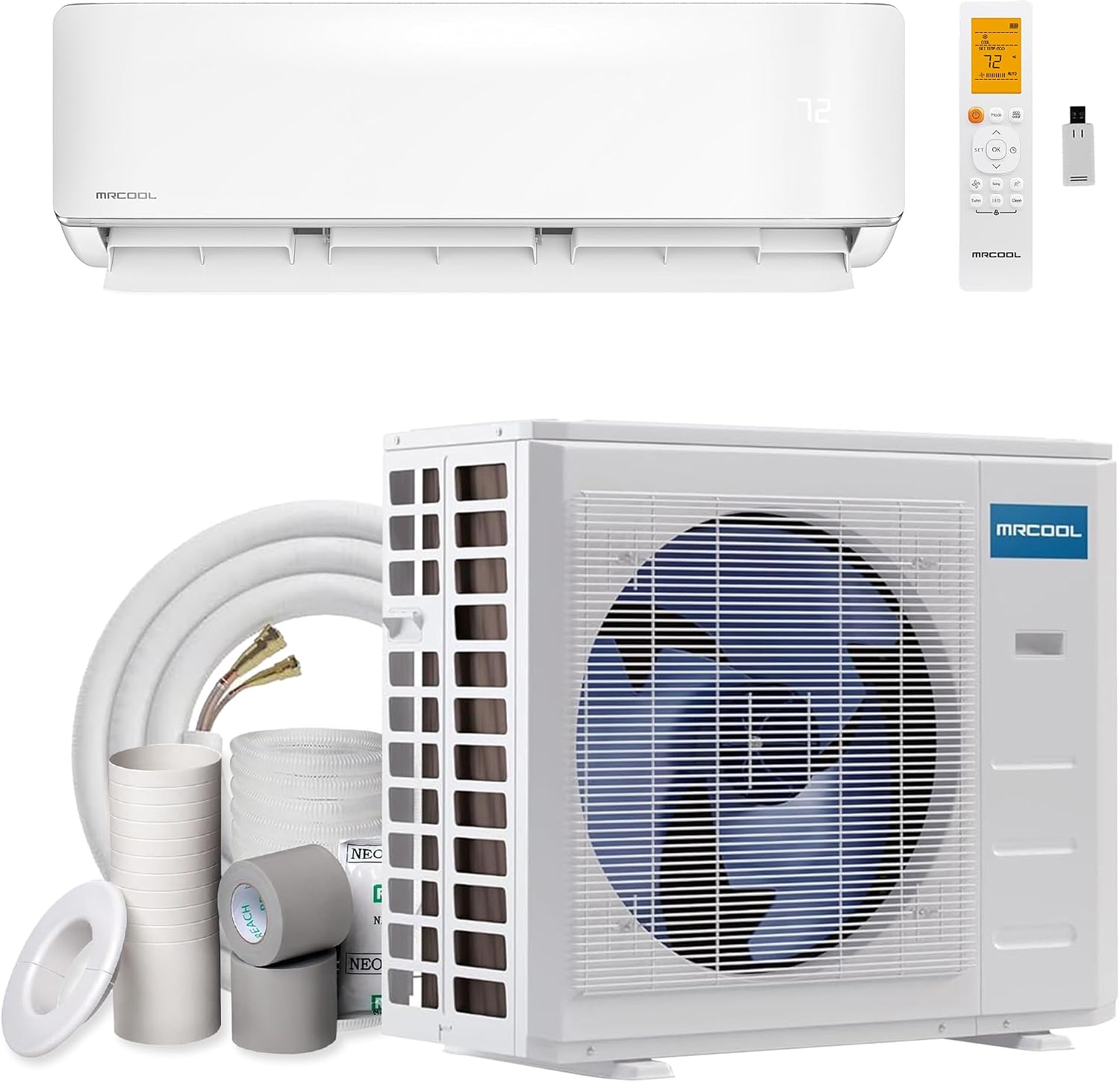 MRCOOL 36000 BTU 115V Ductless Inverter Mini Split Air Conditioner & Heat Pump System, 5th Gen DIY - Wall-Mounted AC Unit w/ Heating and Cooling for Home, Office & Commercial Space
