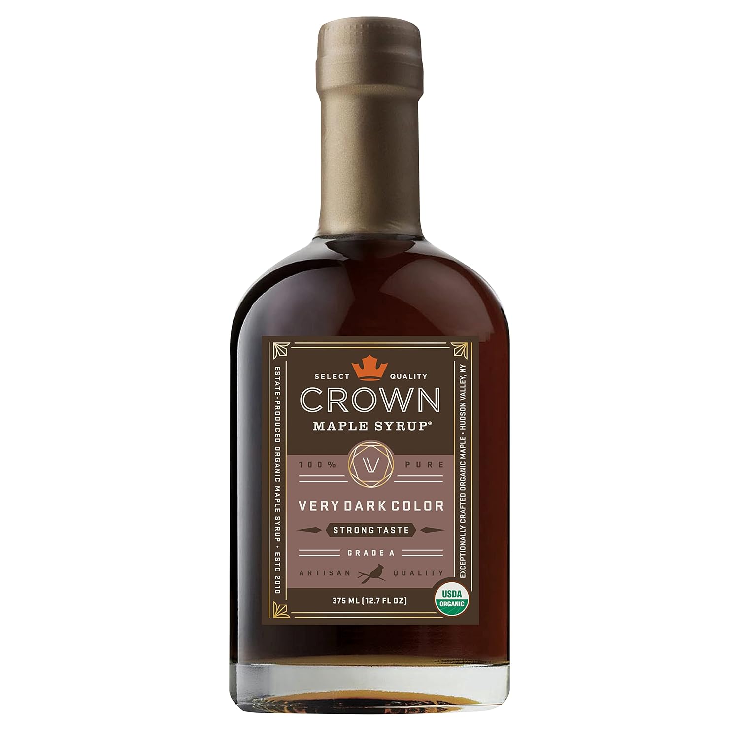 Crown Maple Organic Grade A Maple Syrup, Very Dark, 12.7 Ounce