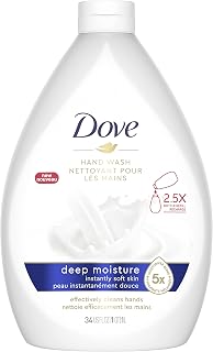 Dove Advanced Care Hand Wash Deep Moisture Pack of 3 for Soft, Smooth Skin More Moisturizers Than The Leading Ordinary Hand Soap, 34 oz