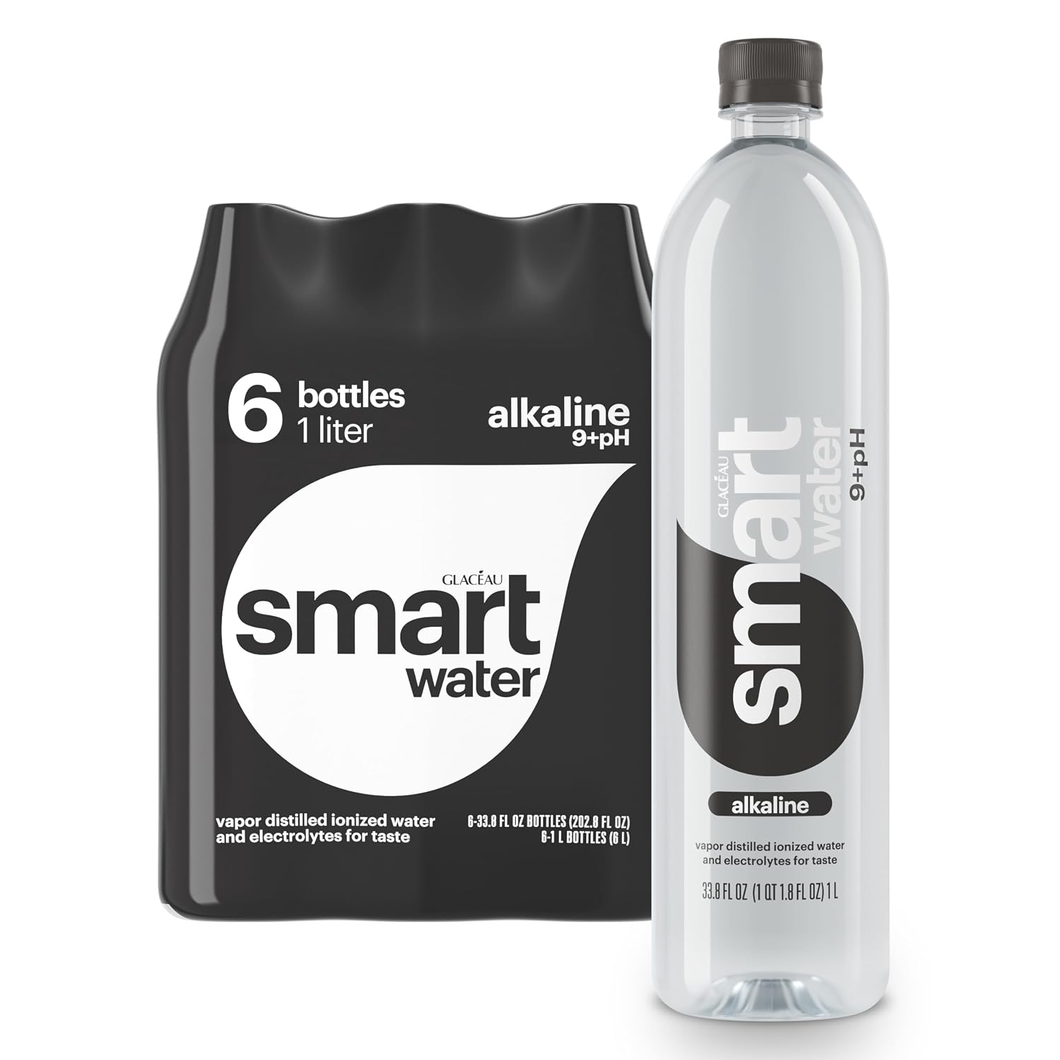 Smartwater alkaline with antioxidant 1L 6pk
