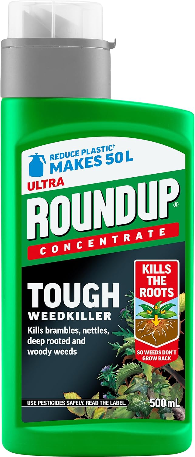 Roundup Ultra, Tough Weedkiller, Concentrate Liquid, 500 ml