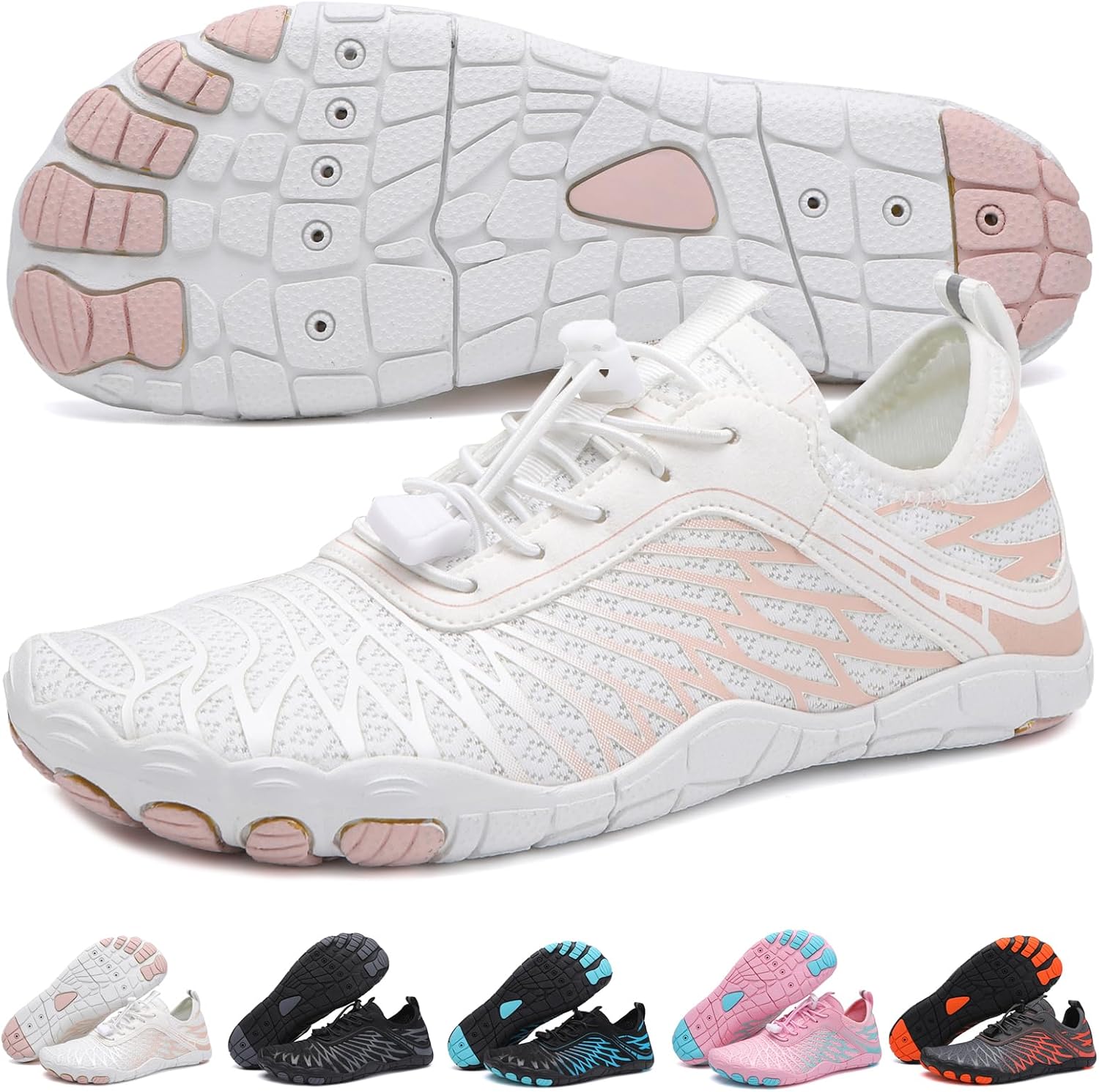 Hike Barefoot Shoes Womens Men,Unisex Barefoot Water Shoes Breathable, Anti-Slip Hiking Footwear for Athletic Wide Toe Shoe Footwear for Hiking, Walking, Running, Yoga, and Water Sports