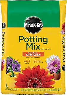 Miracle-Gro Potting Mix, For Container Plants, Flowers, Vegetables, Shrubs, Annuals, Perennials, Feeds for up to 6 Months, 1 cu. ft.