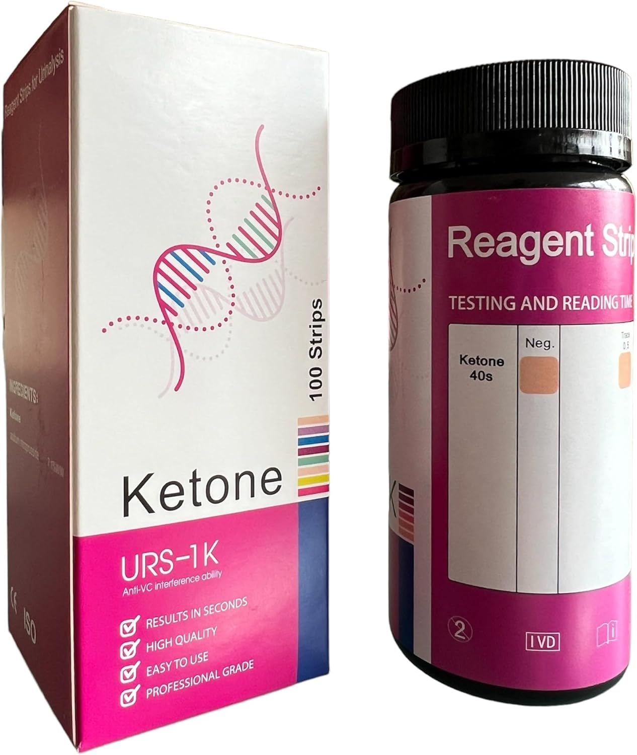 Ketone Keto Urine Test Strips Accurately Measure Your Fat Burning Ketosis Ketones Levels 100 Strips
