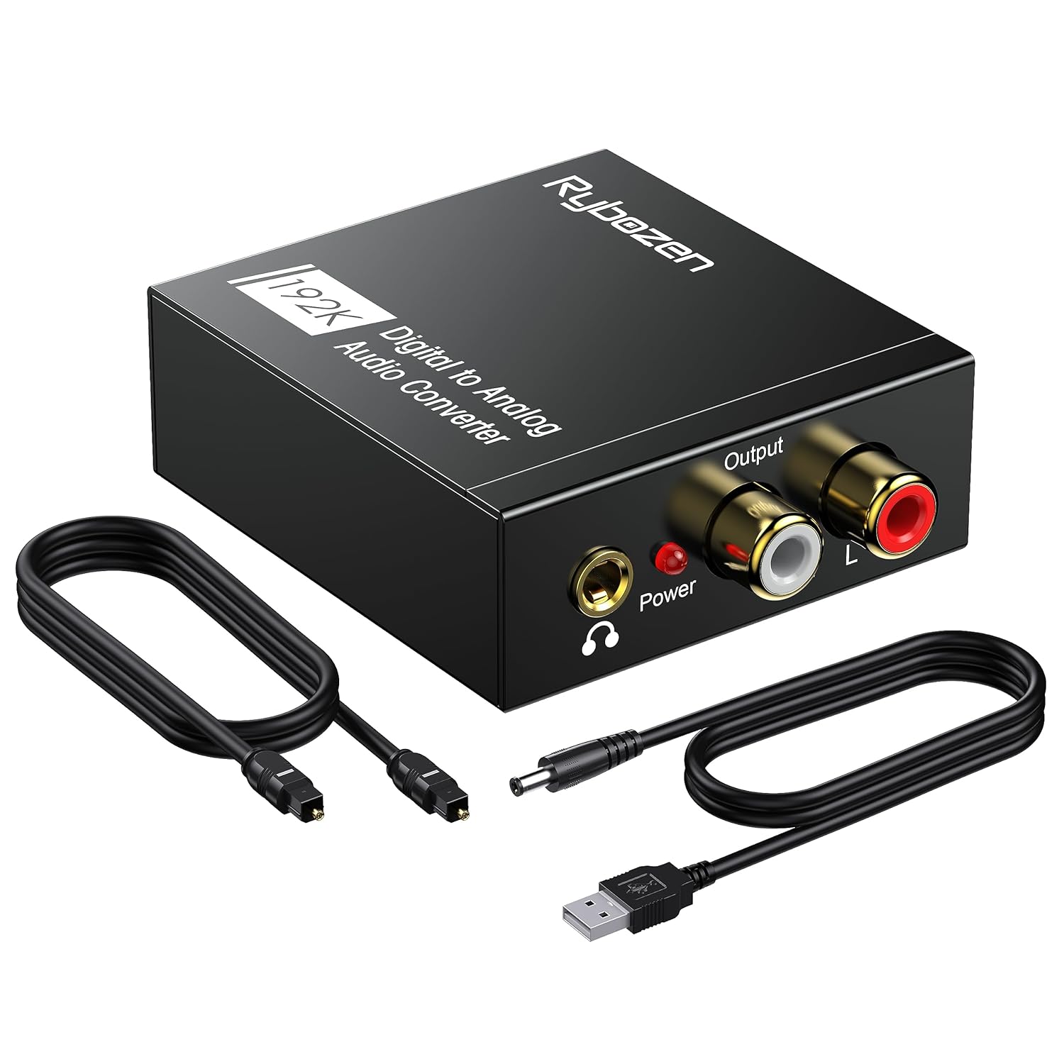 Digital to Analog Audio Converter 192KHz, DAC Digital SPDIF Coaxial Optical Convert to L/R RCA, Toslink Optical to 3.5mm Jack Audio Adapter for PS4 HD DVD Home Cinema Systems