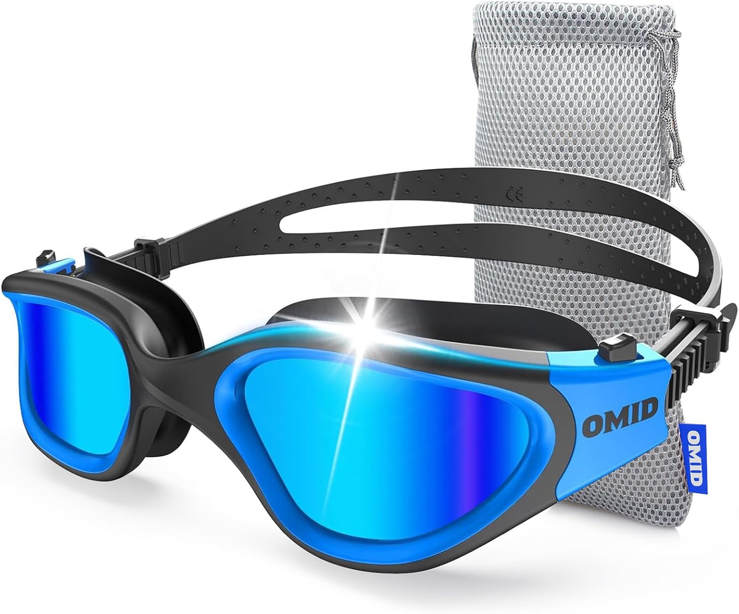 OMID Swim Goggles, P2 Polarized 【Patent & Upgrade】 Anti-Fog Anti-UV No Leakage Swimming Goggles for Adult Men Women Youth