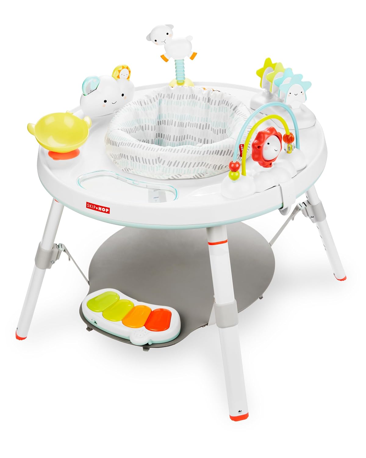 Skip Hop Baby Activity Center: Interactive Play Center with 3-Stage Grow-with-Me Functionality, 4mo+, Silver Lining Cloud