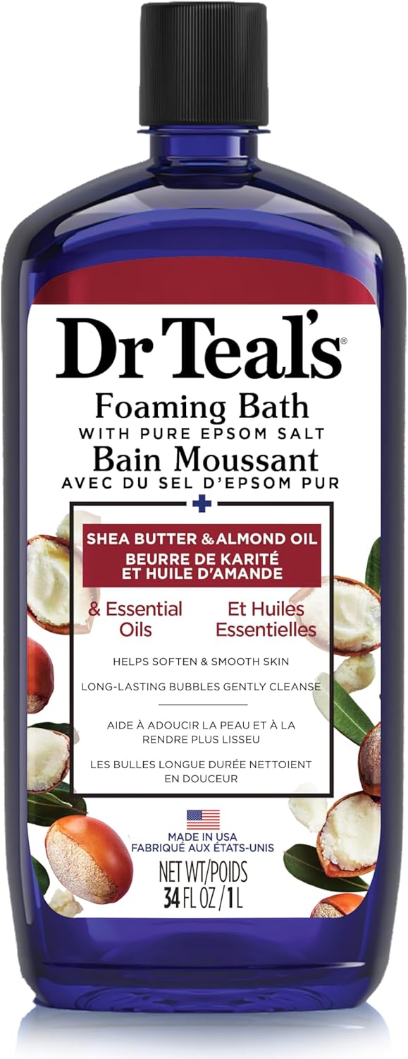 Dr Teal's Foaming Bath with Pure Epsom Salt Shea Butter & Almond Oil with Essential Oils 1L