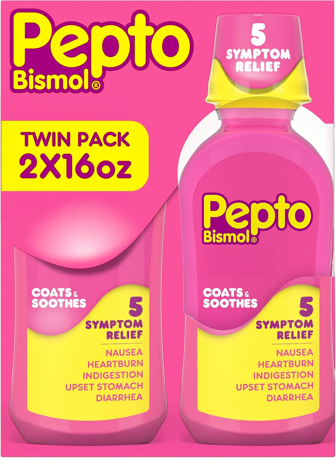 Pepto-Bismol Regular Strength Liquid - Total: 32 oz (16 oz X 2)