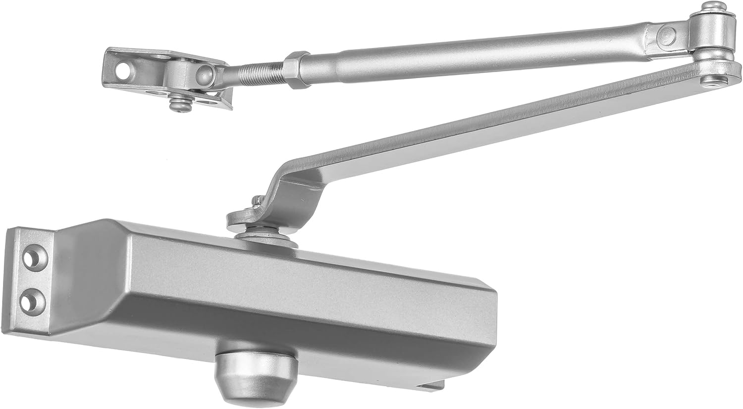 Dynasty Hardware Door Closer, Commercial Hydraulic Closer, Self-Closing, Spring Size 2, ADA Compliant, Surface Mount, Sprayed Aluminum, Series 2000
