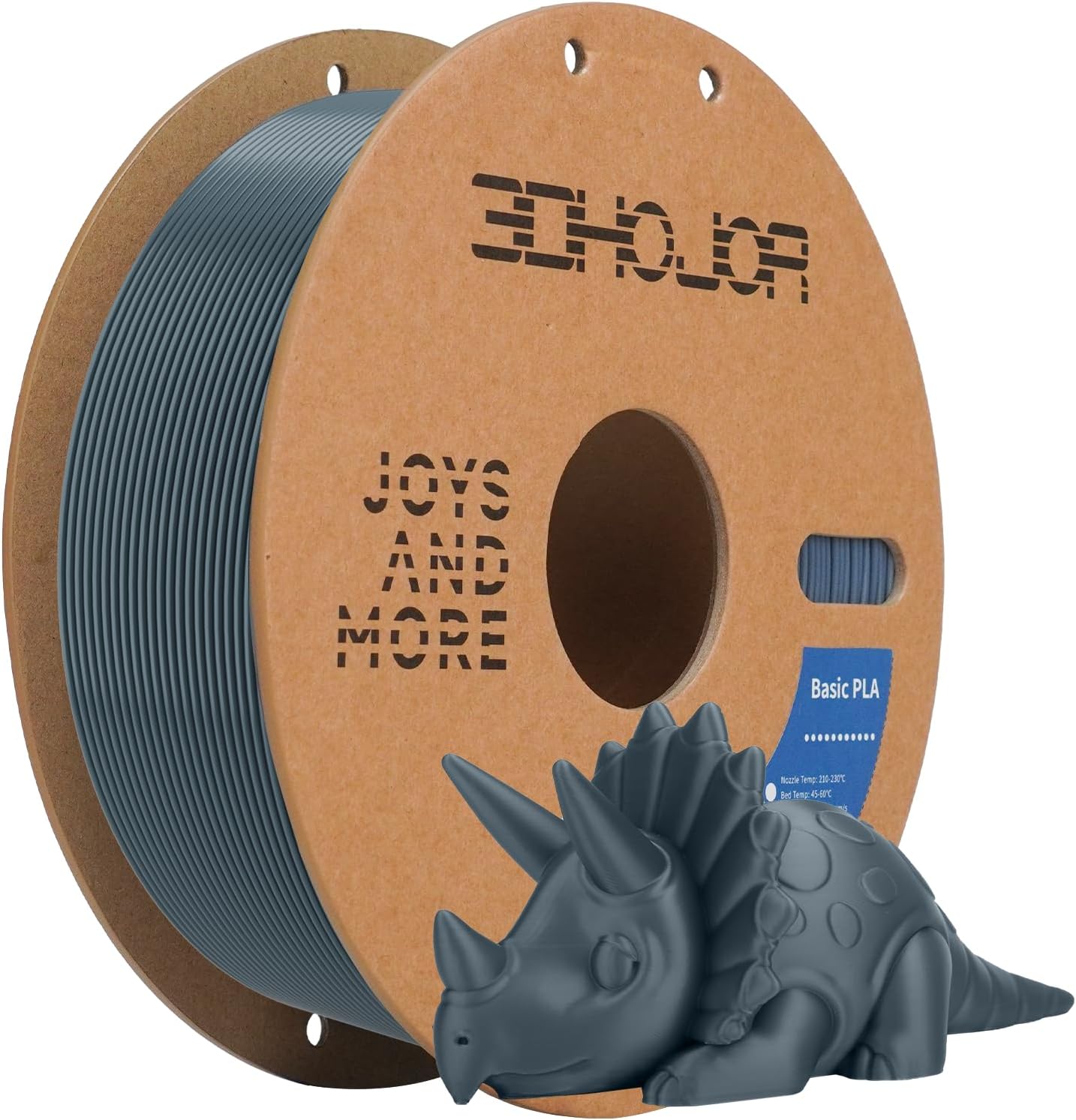 3D Printing Filament High-Speed PLA Filament 1.75mm 300mm/s 1kg Cardboard Spool Dimensional Accuracy +/- 0.03 mm Fit Most 3D FDM Printer-Grey