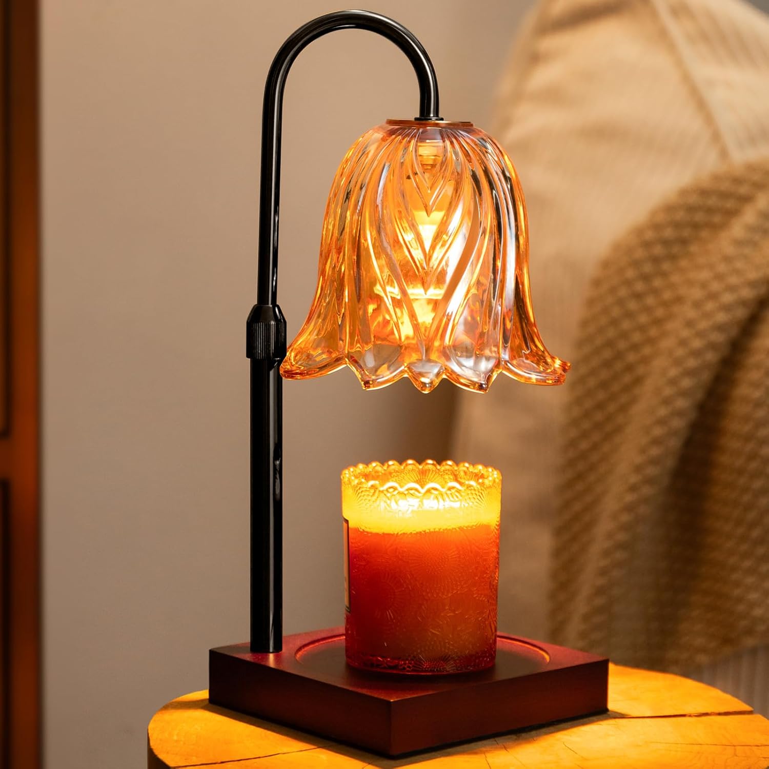 GODONLIF Candle Warmer Lamp, Dimmable Candle Warmer, Height Adjustable, Timer, Bedroom, Living Room, Home Decor, Wax Melter for Scented Wax with 2 Bulbs, Mother's Day Gifts