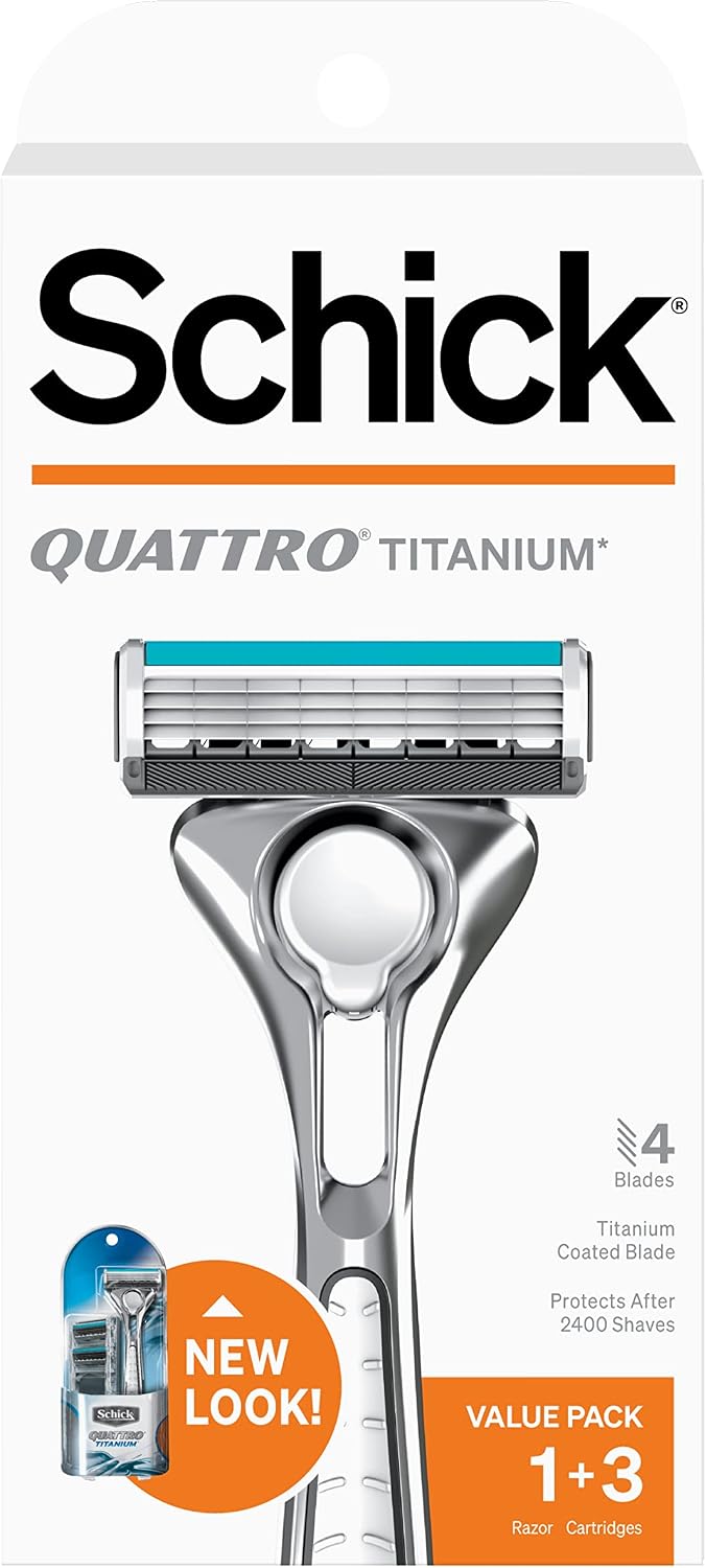 Schick Quattro Titanium Razor for Men Value Pack by Schick