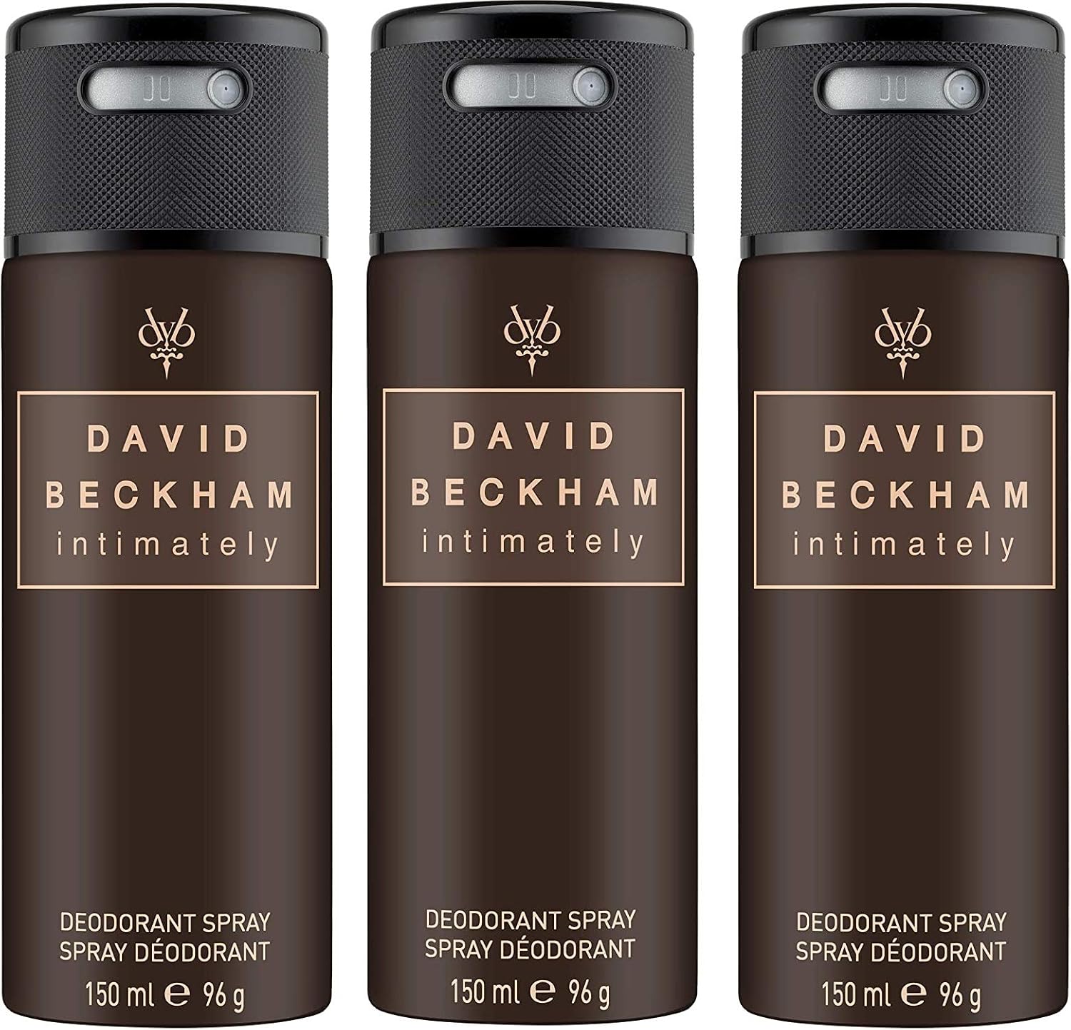 David Beckham Intimately Beckham Deodorant Anti-Perspirant Body Spray for Men, 150 ml 3 Pack