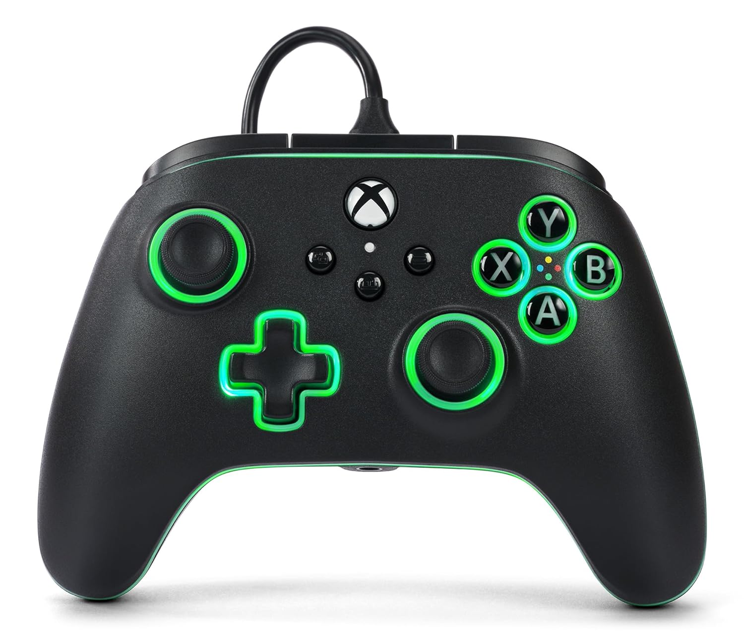 PowerA Advantage Wired Controller for Xbox Series X|S with Lumectra - Black, gamepad, wired video game controller, gaming controller, works with Xbox One and Windows 10/11, officially licensed