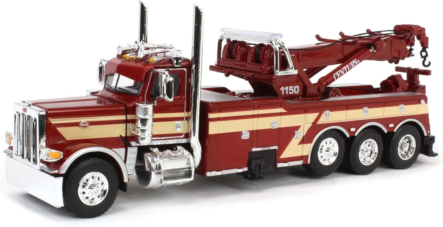 First Gear 1/64 Red & Tan Peterbilt 389 Day Cab w/Century 1150 Rotator Wrecker DCP 60-1960