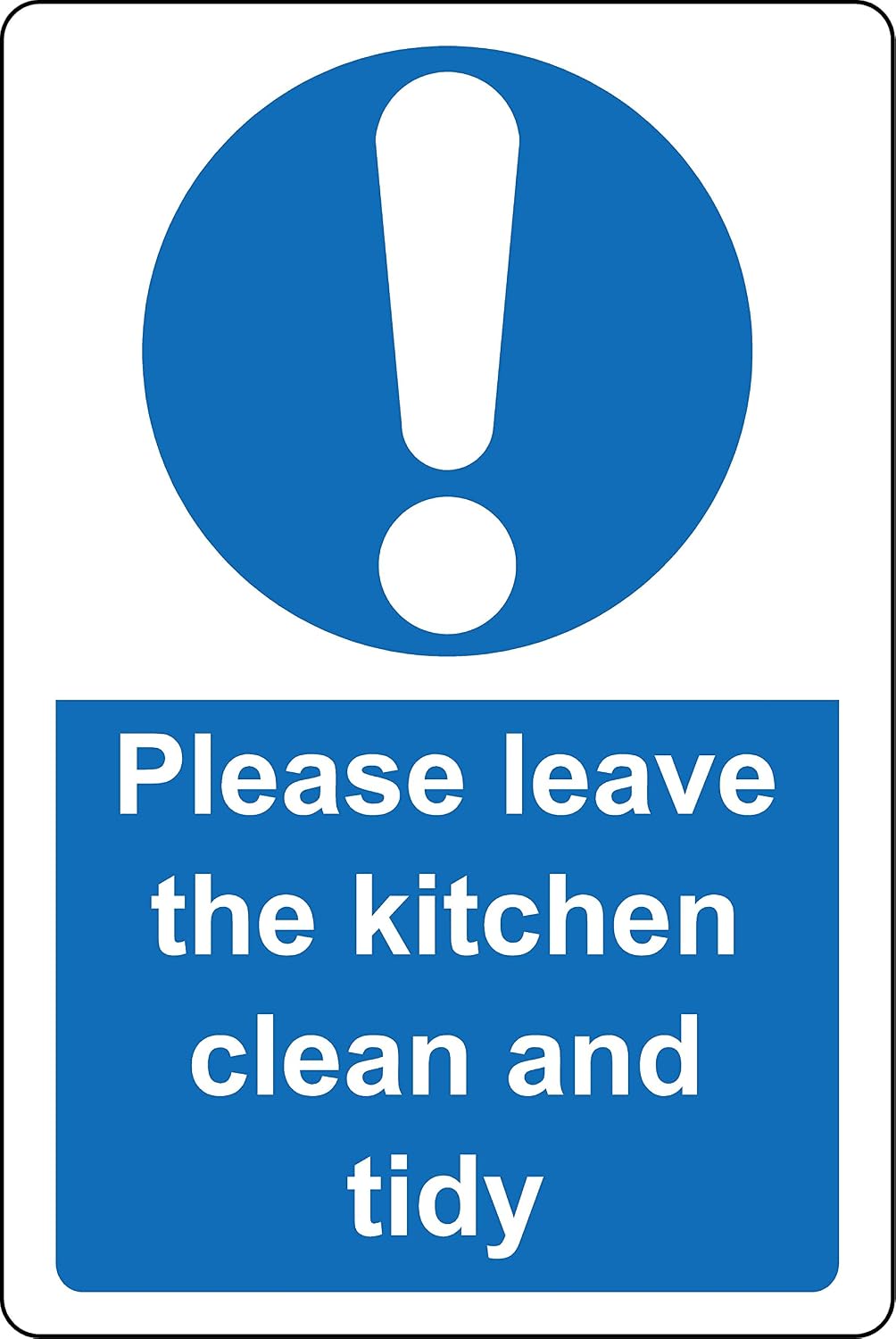 KPCM Display ltd Plastic Blue Minimalist Kitchen Wall Sign (200mm x 150mm)