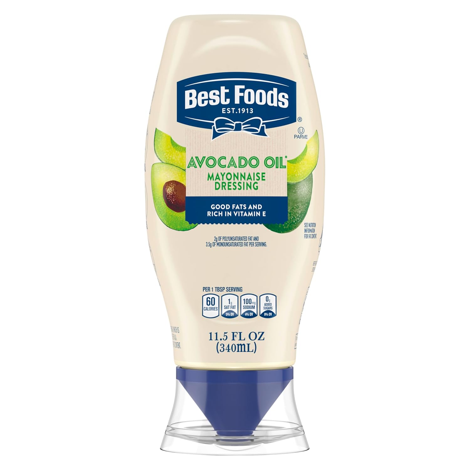 Best Foods Mayonnaise Dressing Avocado Oil Simple Pleasure with Good Fats, Rich in Vitamin E 11.5 Fl Oz