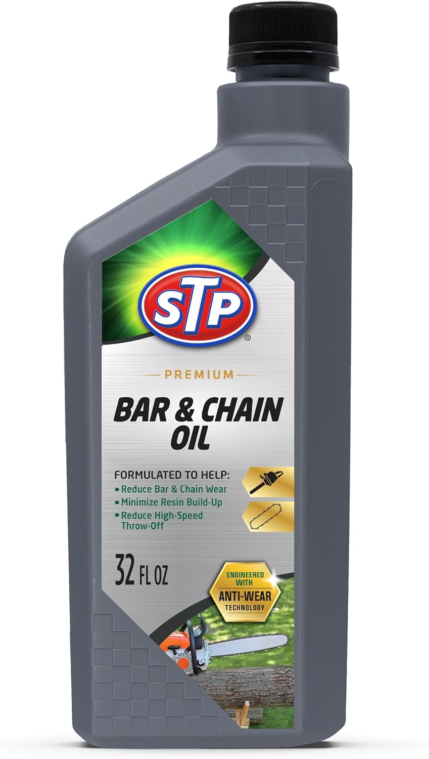 STP Premium Chainsaw Bar Oil, Minimizes Bar and Chain Wear, 32 fl oz