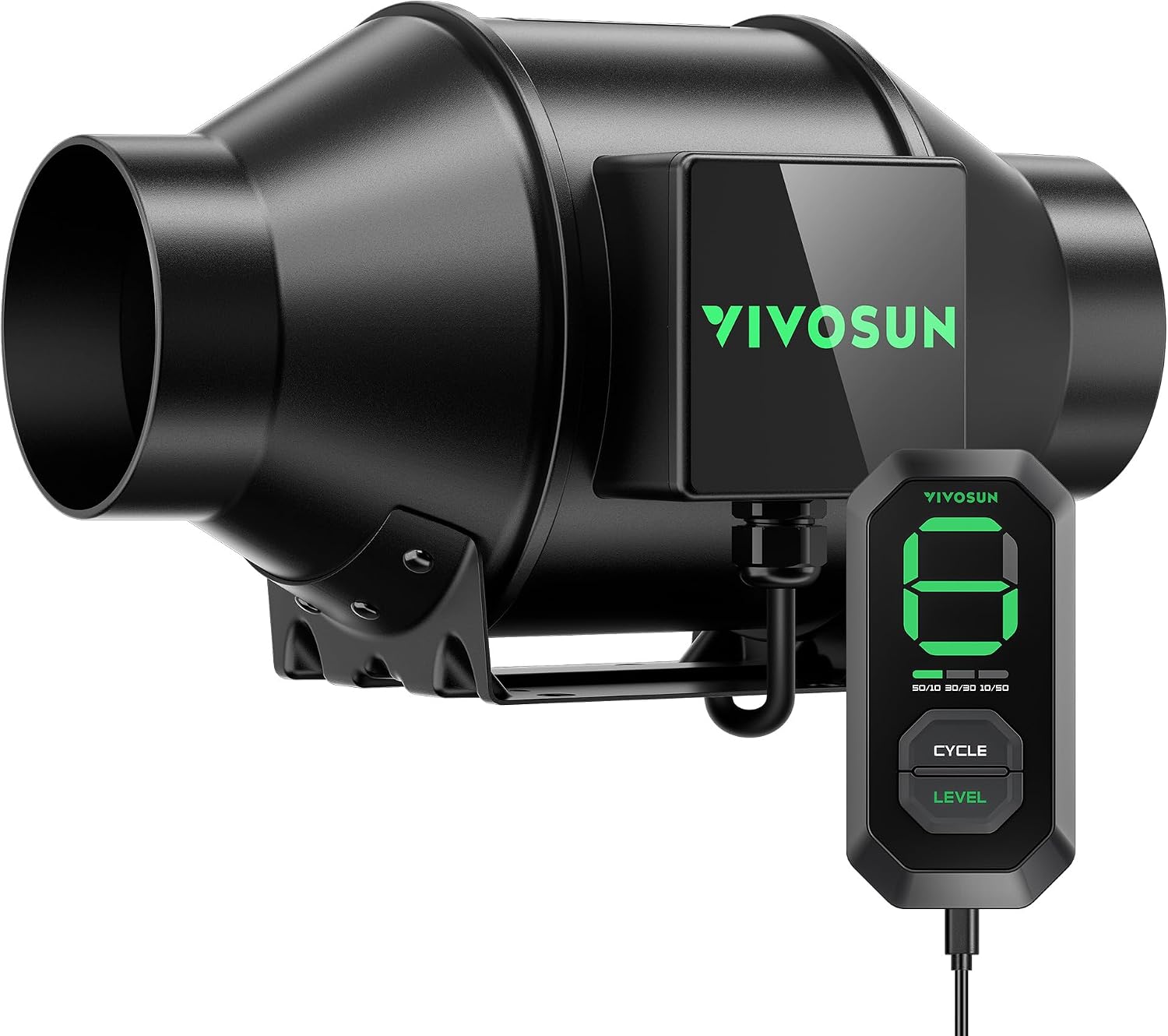 VIVOSUN AeroZesh G4 Inline Duct Fan 100 mm Extractor Fan 331 m³/h with E12 Speed Controller and Fully Programmable PWM-Controlled EC Fan for Grow Tent Ventilation