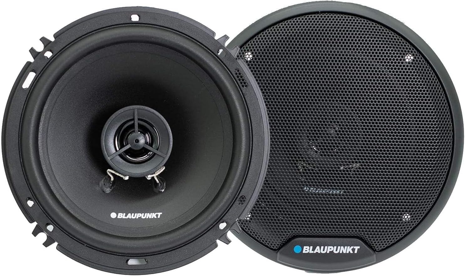BLAUPUNKT BPS-E652 6-inch 2-Way Car Speakers 80W with Grilles - High-Fidelity Sound, Durable Construction, Easy Installation - Includes 2 Speakers Bundle with Gravity Magnet Phone Holder