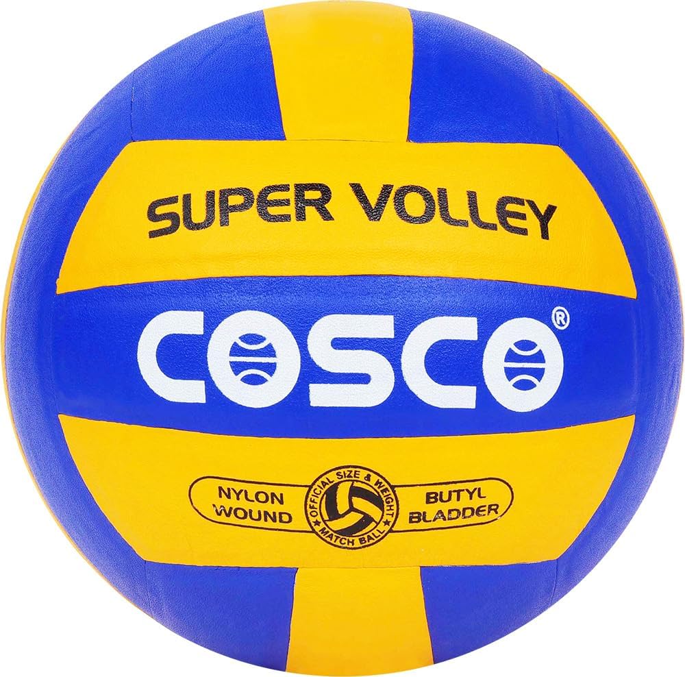 Cosco Volleyball Federation of India Volleyball 4 Blue and Yellow 1 Set 1 Piece 1 Ball