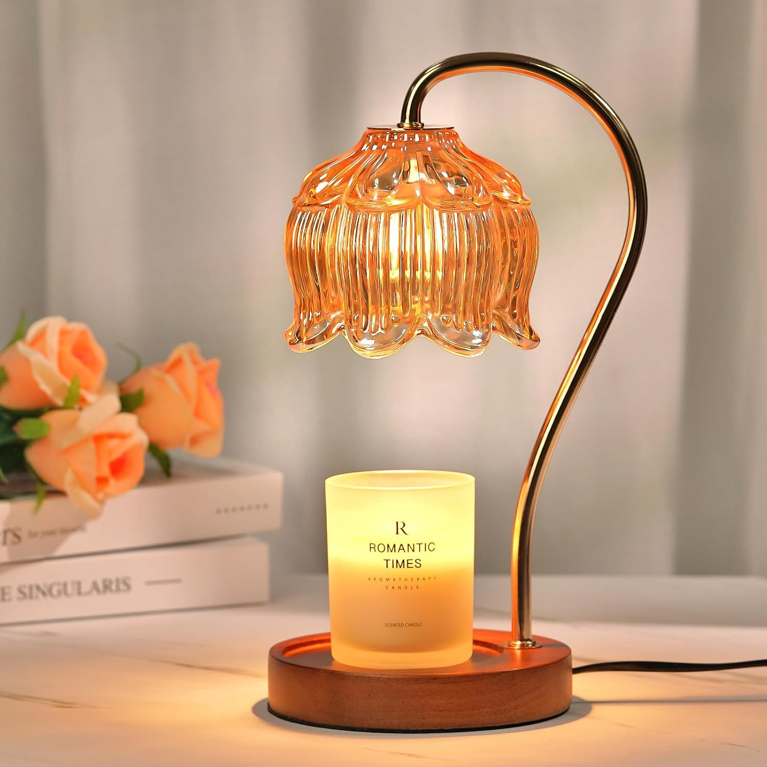 Dimmable Candle Warmer Lamp with Timer, Gifts for Women Mum, Warmer Lamp Birthday Presents, Pamper Gifts for Women, Vintage Candle Heater for Scented Candle with 2 Bulbs, Graduation Gifts for Her